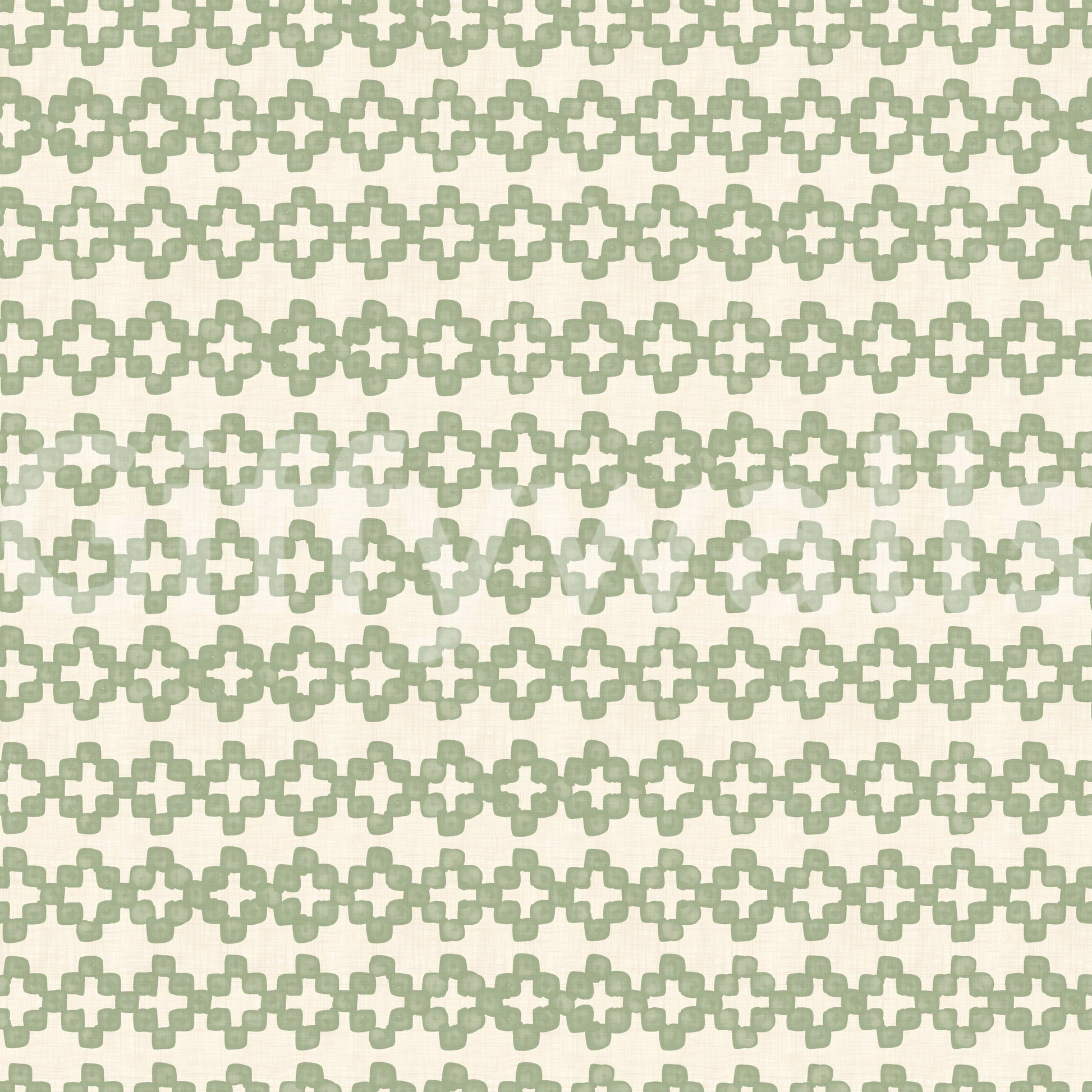 Small open gaps between shapes keep the Zellige Cross wallpaper light and airy.