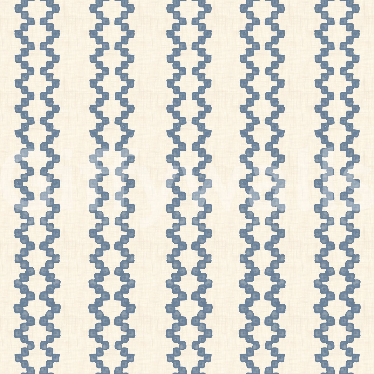 Zellige Striped Ornament Slate Blue Wallpaper⁠