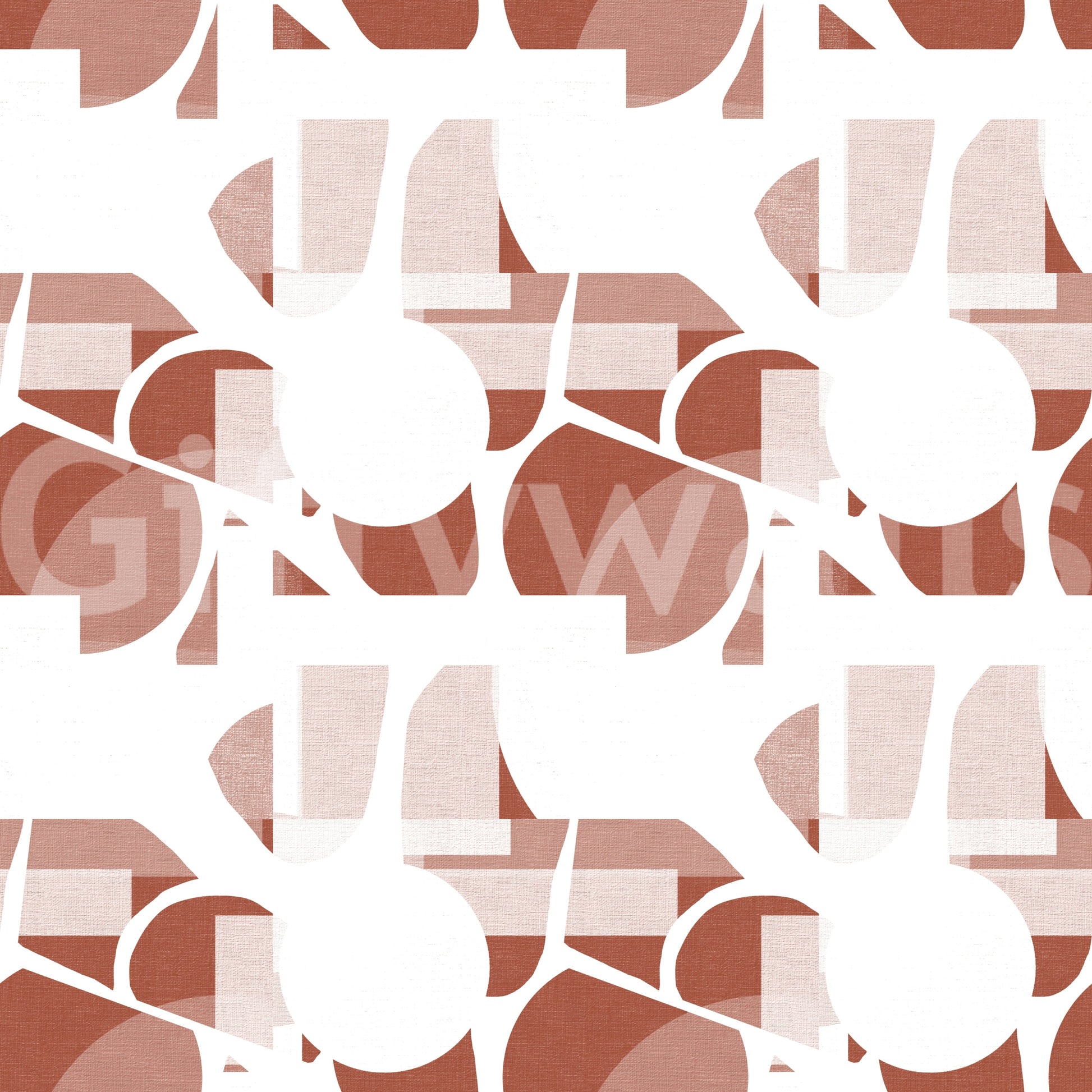 Repeating half-domes and circles define the rhythm of this clay shapes wallpaper