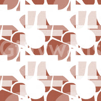 Repeating half-domes and circles define the rhythm of this clay shapes wallpaper