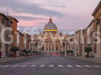 Red light trails along the lower road of the Twilight Grandeur wall mural section