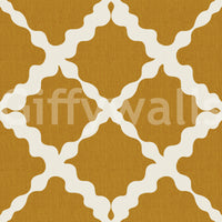 Trellis curves lock at every junction across the Textured Lattice wallpaper field.