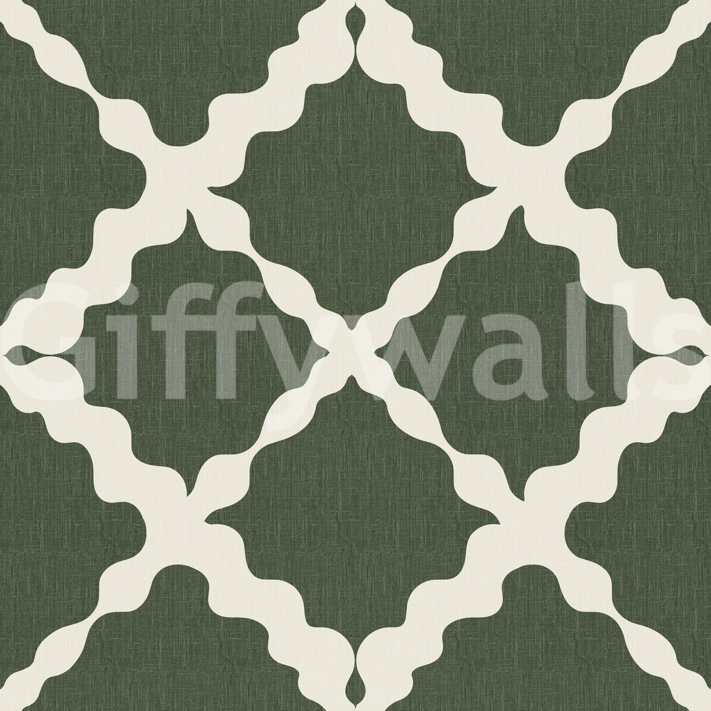 An elegant lattice symmetry shapes this modern wallpaper