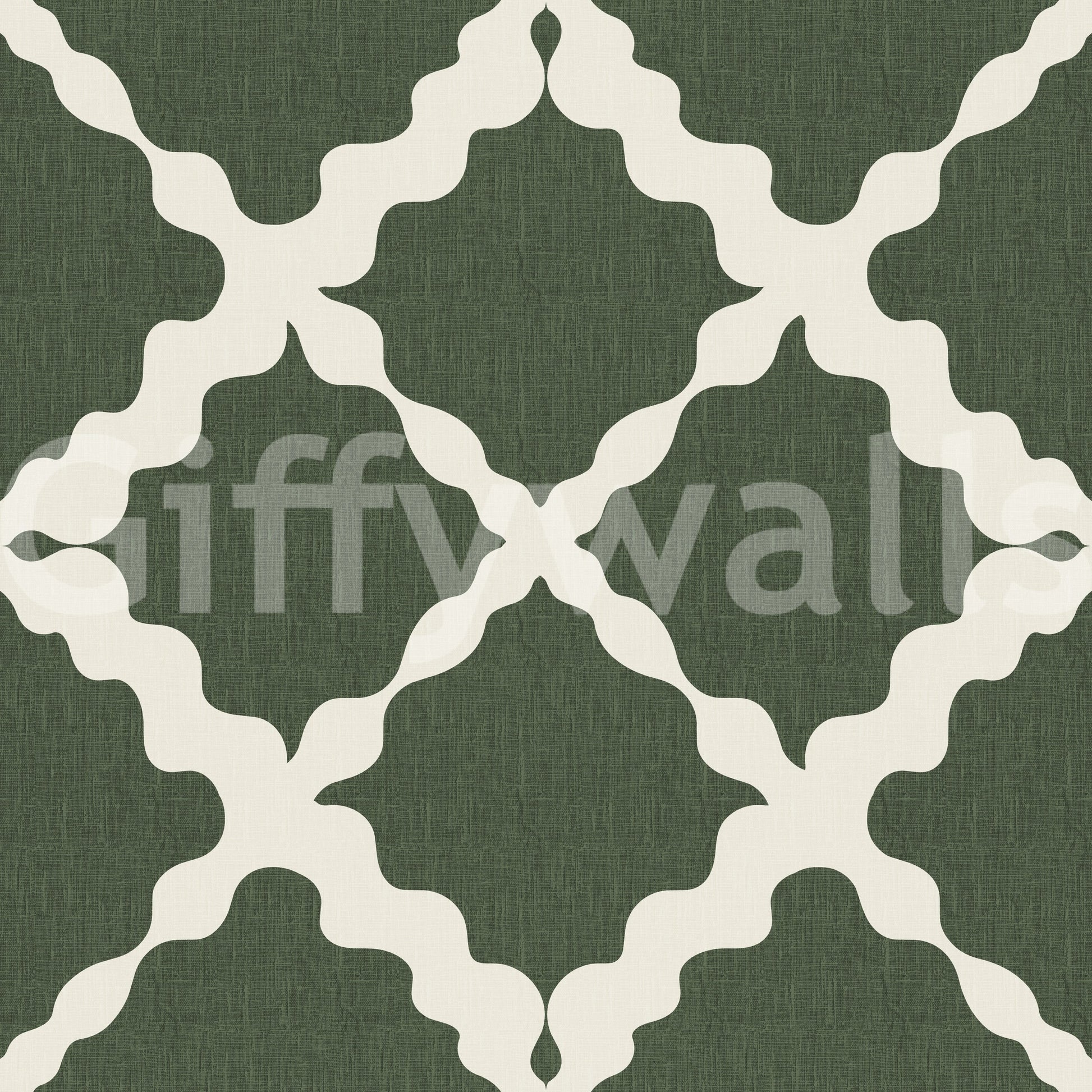 An elegant lattice symmetry shapes this modern wallpaper