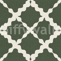 An elegant lattice symmetry shapes this modern wallpaper