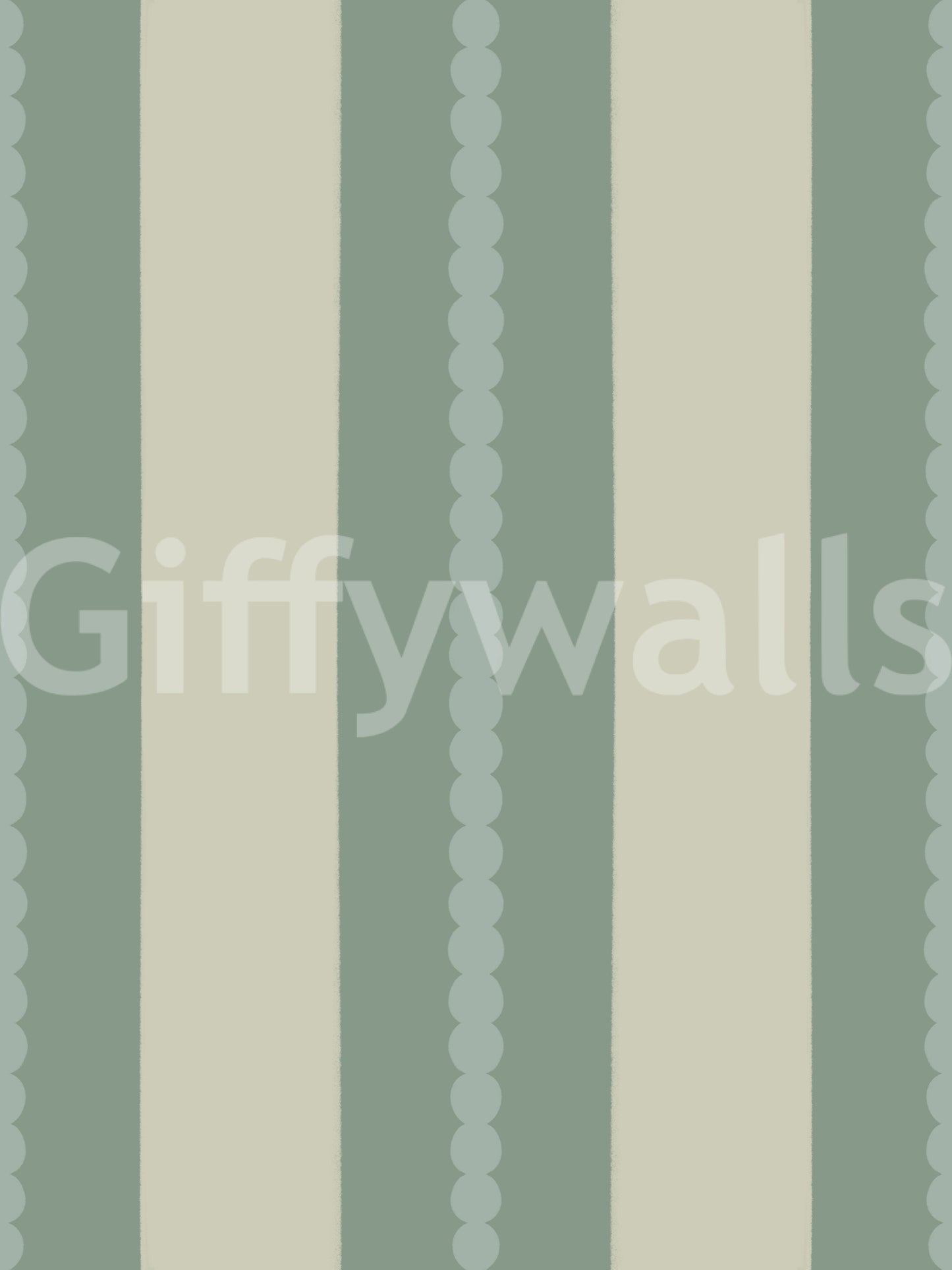 Soft Sage & Beige Stripes Wallpaper⁠