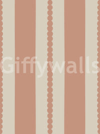 Terracotta wallpaper highlighting earthy clay coloured broad lines