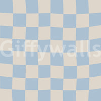 Softly curving lines intersect inside the grid of this elegant Wave wallpaper.