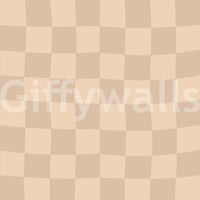 Gentle waves move through the pattern on a Muted Wavy Check wallpaper surface.