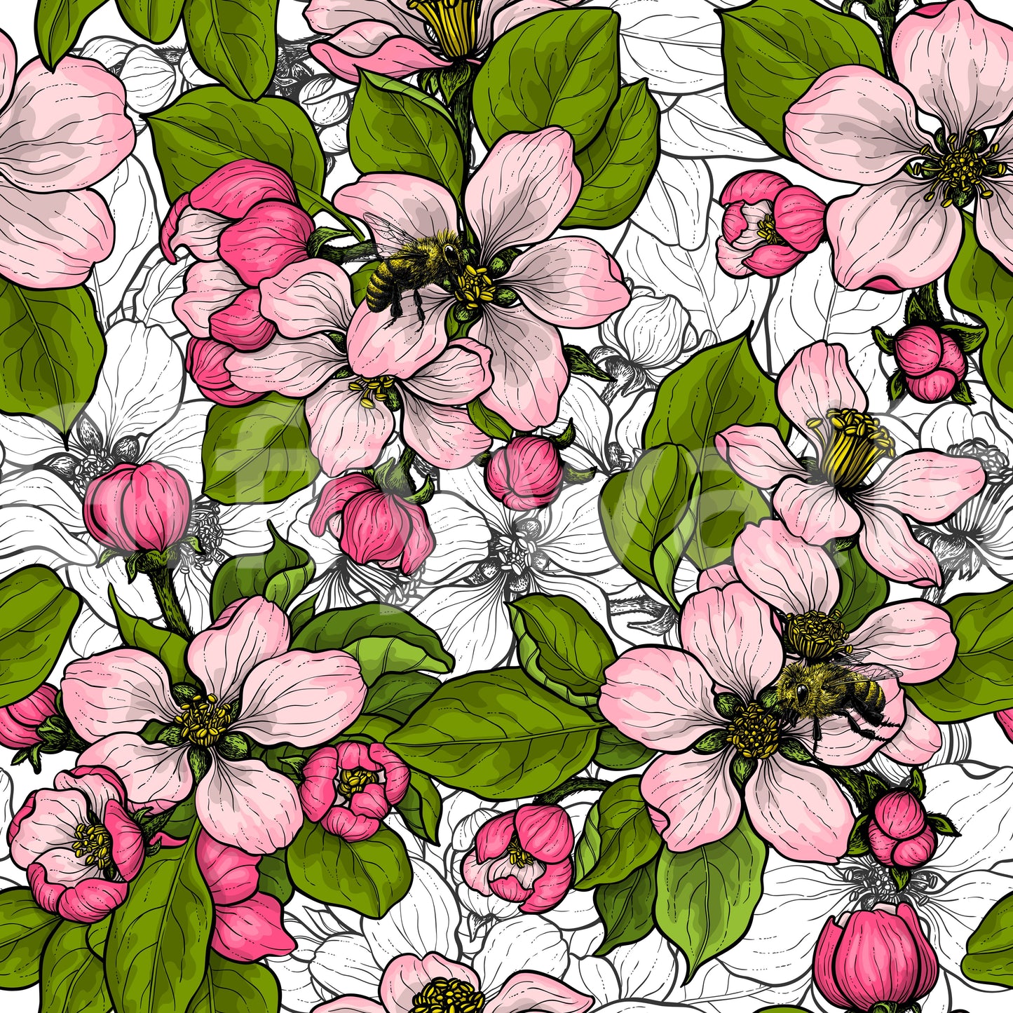 botanical graphics showcase the Apple themed foliage wallpaper perfectly.