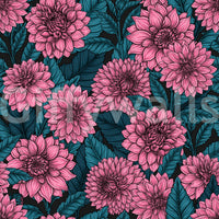 Black backgrounds isolate the brightly coloured flora on the leaves wallpaper.
