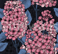 Beautiful botanical motifs emerge clearly from the Lilac Wallpaper surface.
