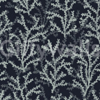 Delicate seaweed illustrations repeat across the unique Painted wallpaper.