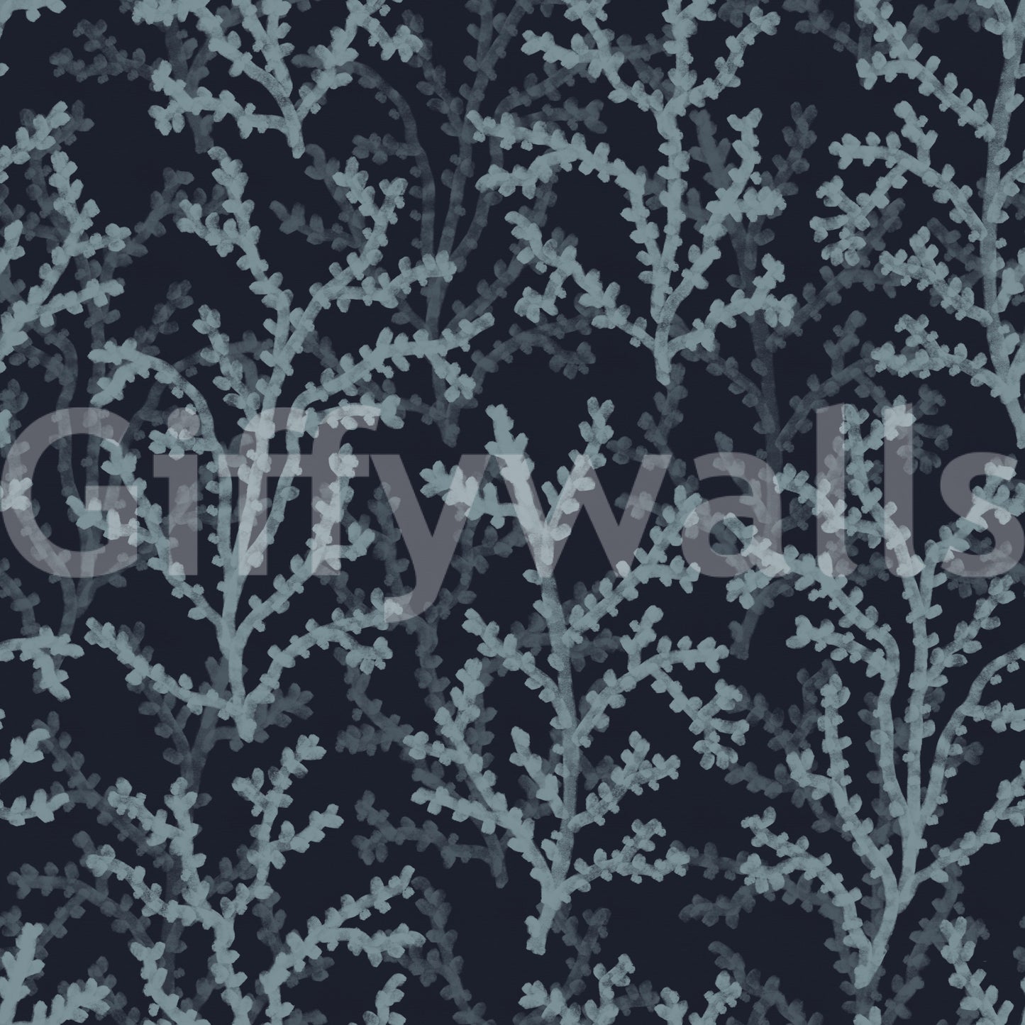 Painted Coraline Slate Gray Dark Wallpaper⁠