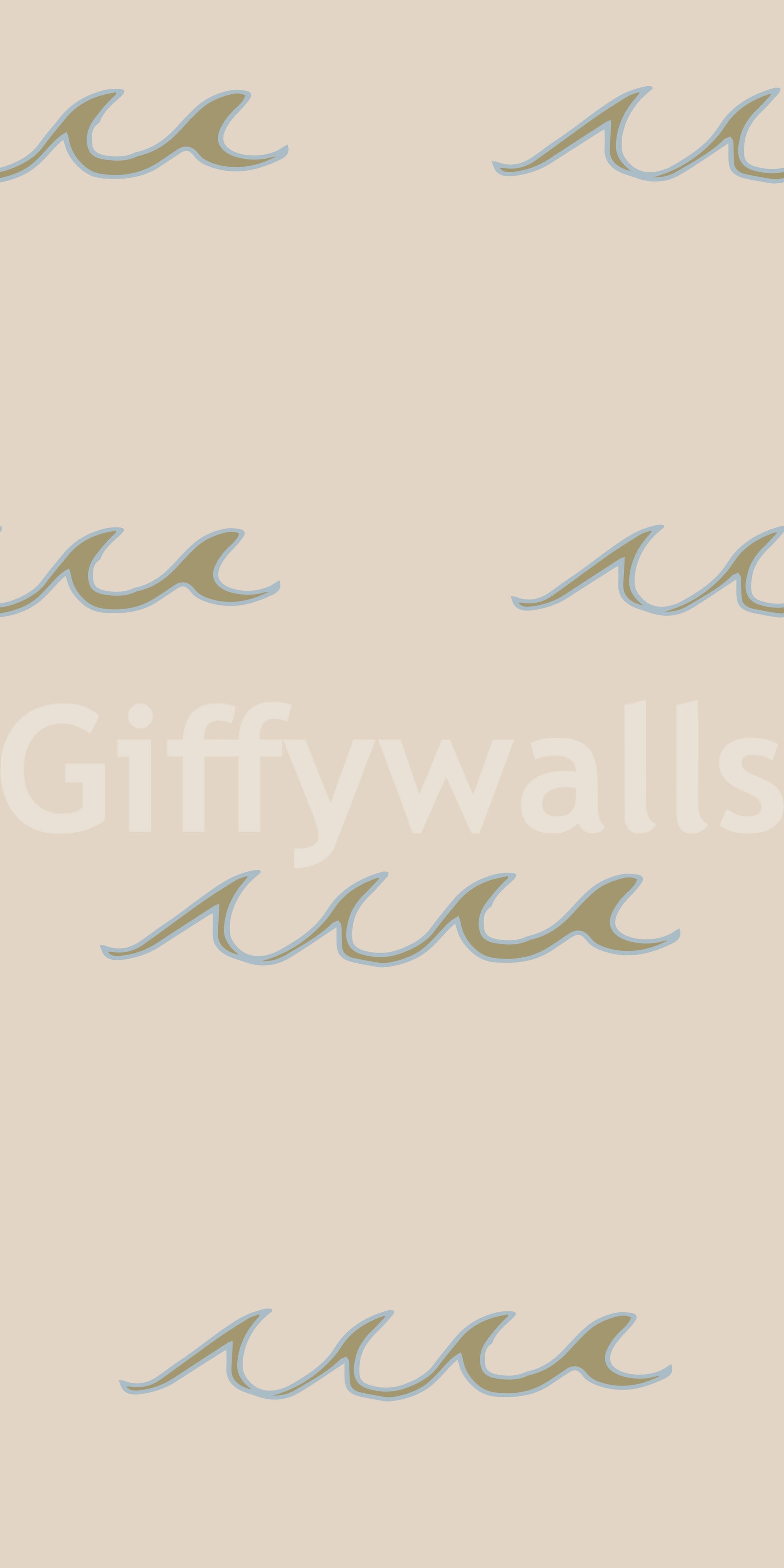 Sand Wave Wallpaper design with gentle movement and open pattern spacing