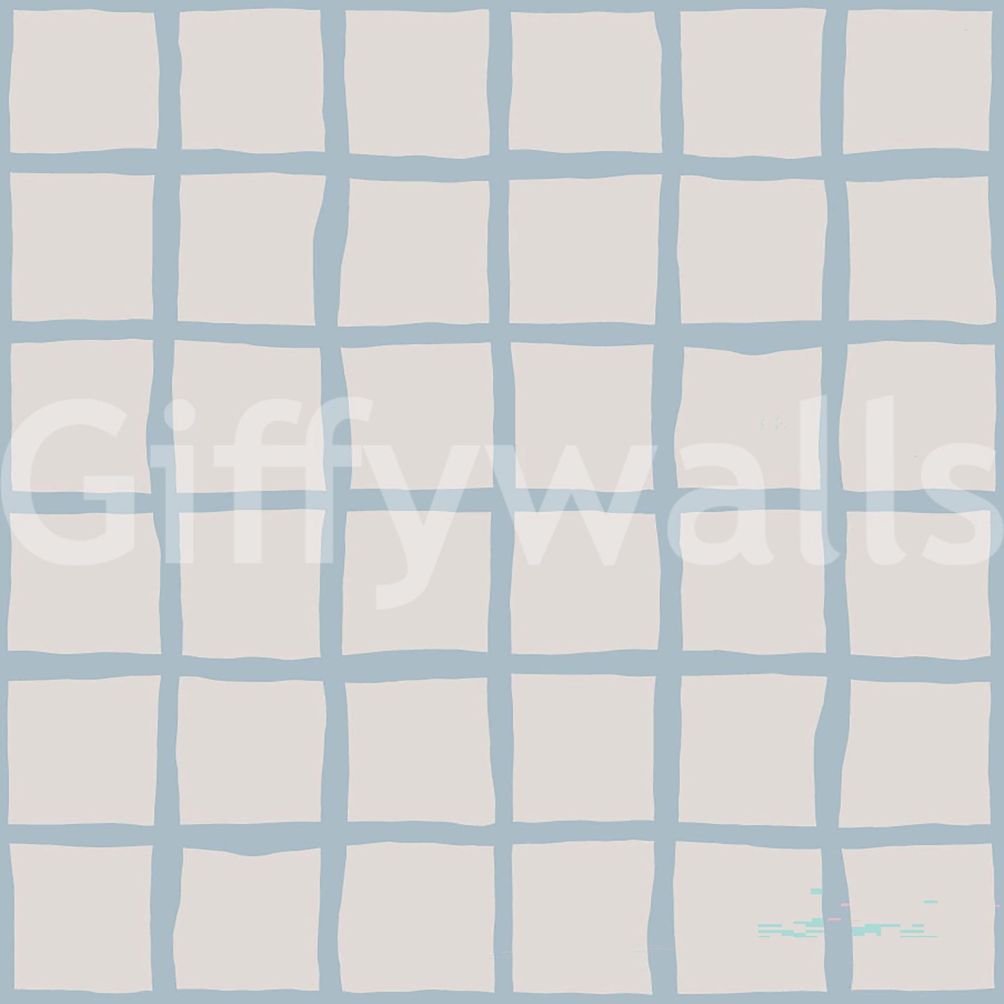 Minimal wallpaper with boho grid artwork and gentle square formation