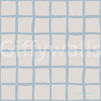 Minimal wallpaper with boho grid artwork and gentle square formation