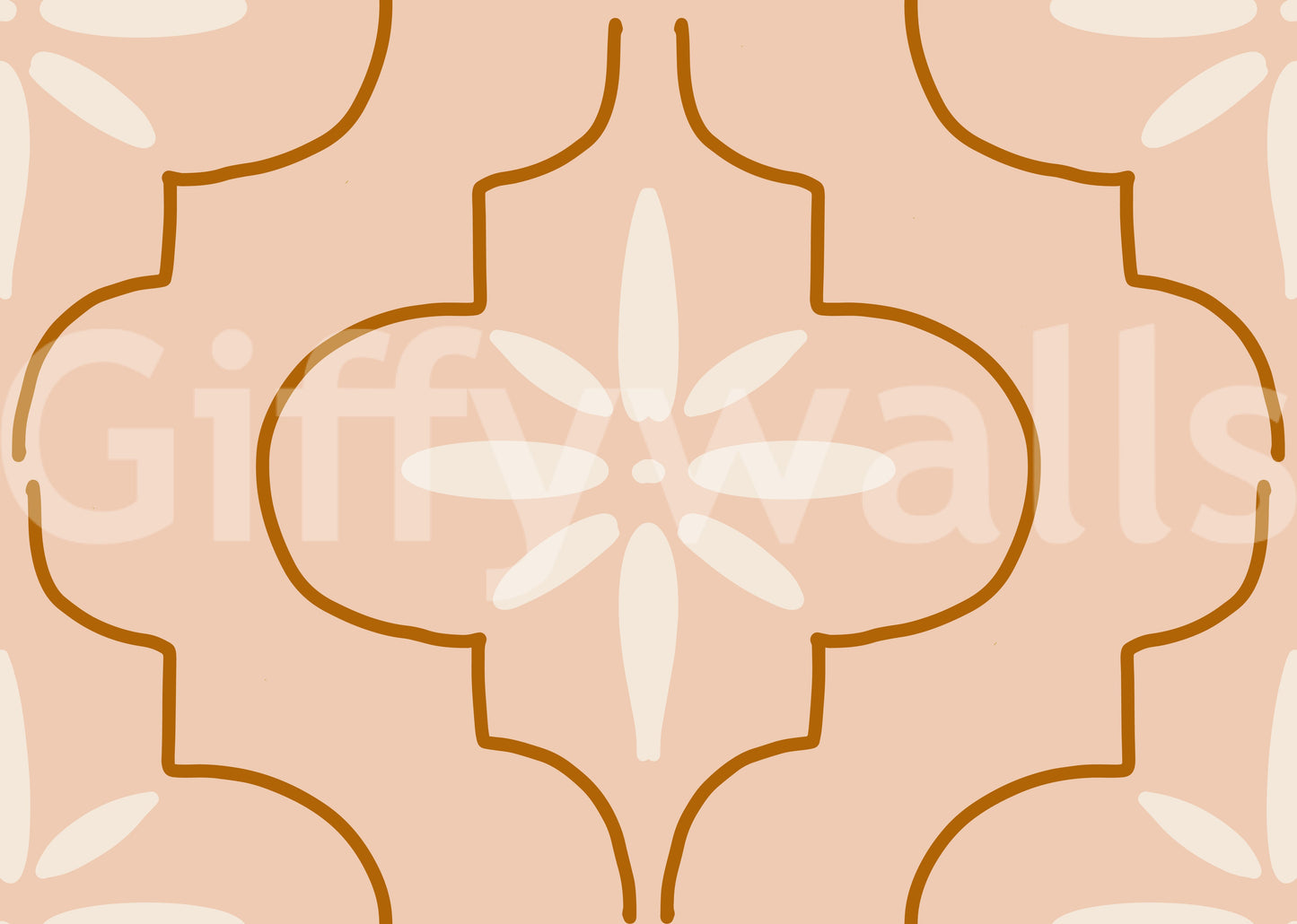 Peel and stick Peach Terracotta Tile Wallpaper with removable backing