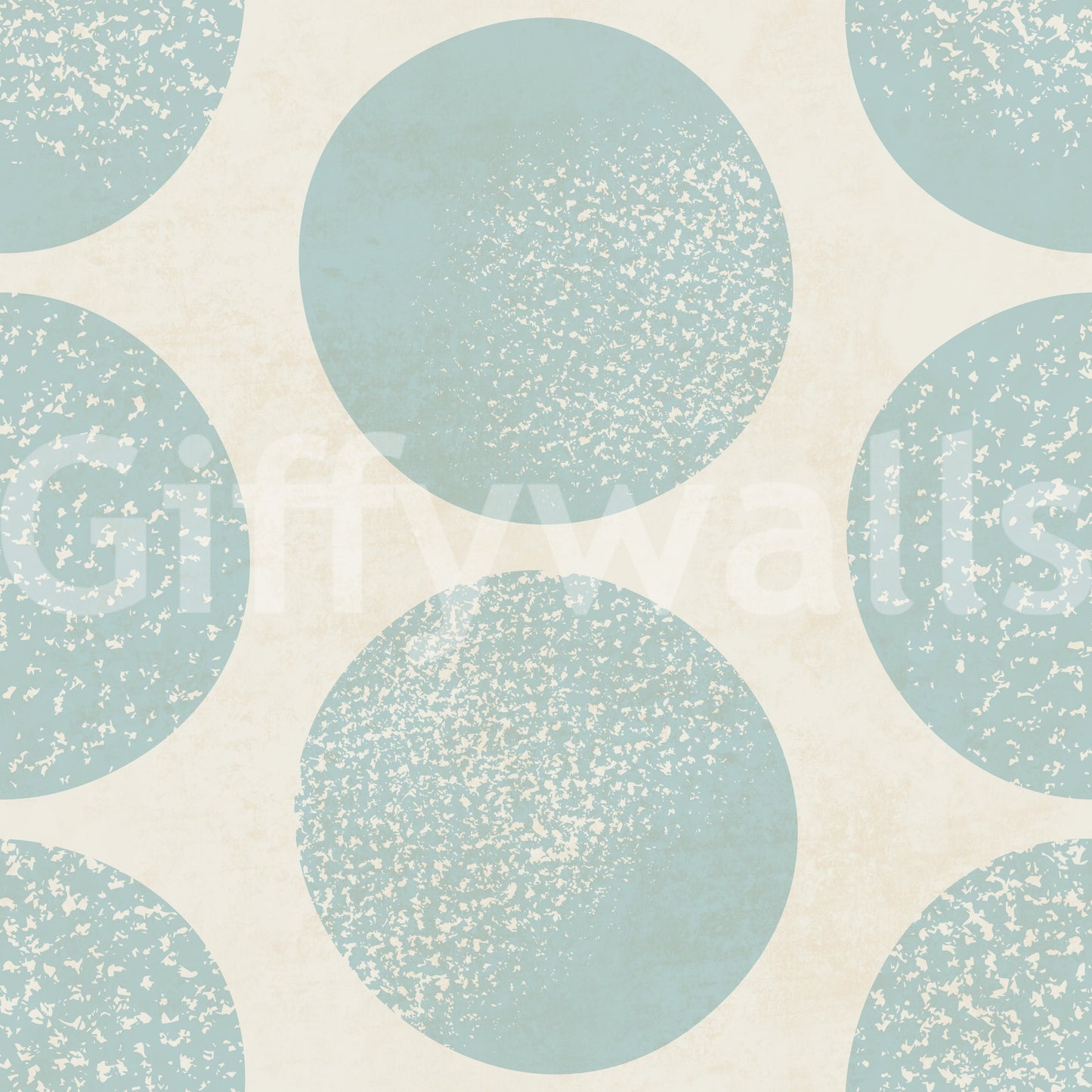 Textured dot wallpaper featuring large blue motifs and clean spacing