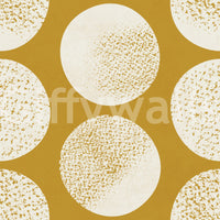 Polka dots wallpaper featuring textured cream circles and warm contrast