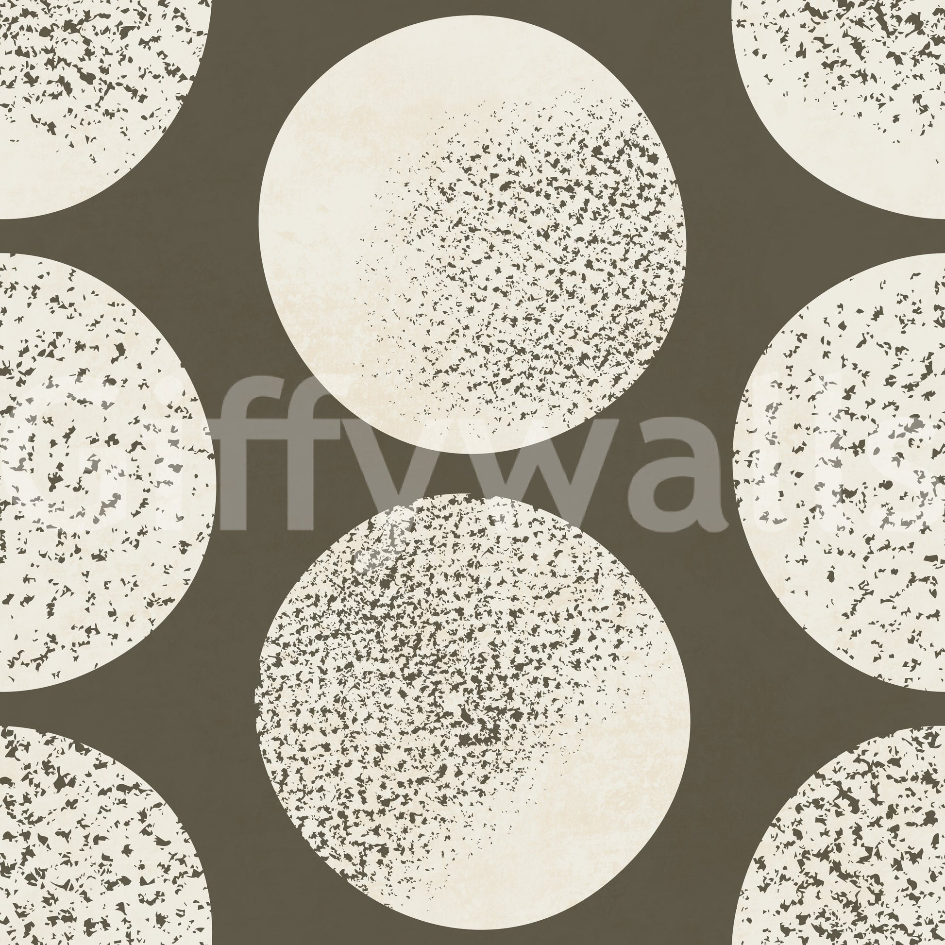 Soft stippling gives this polka dots wallpaper a relaxed modern look