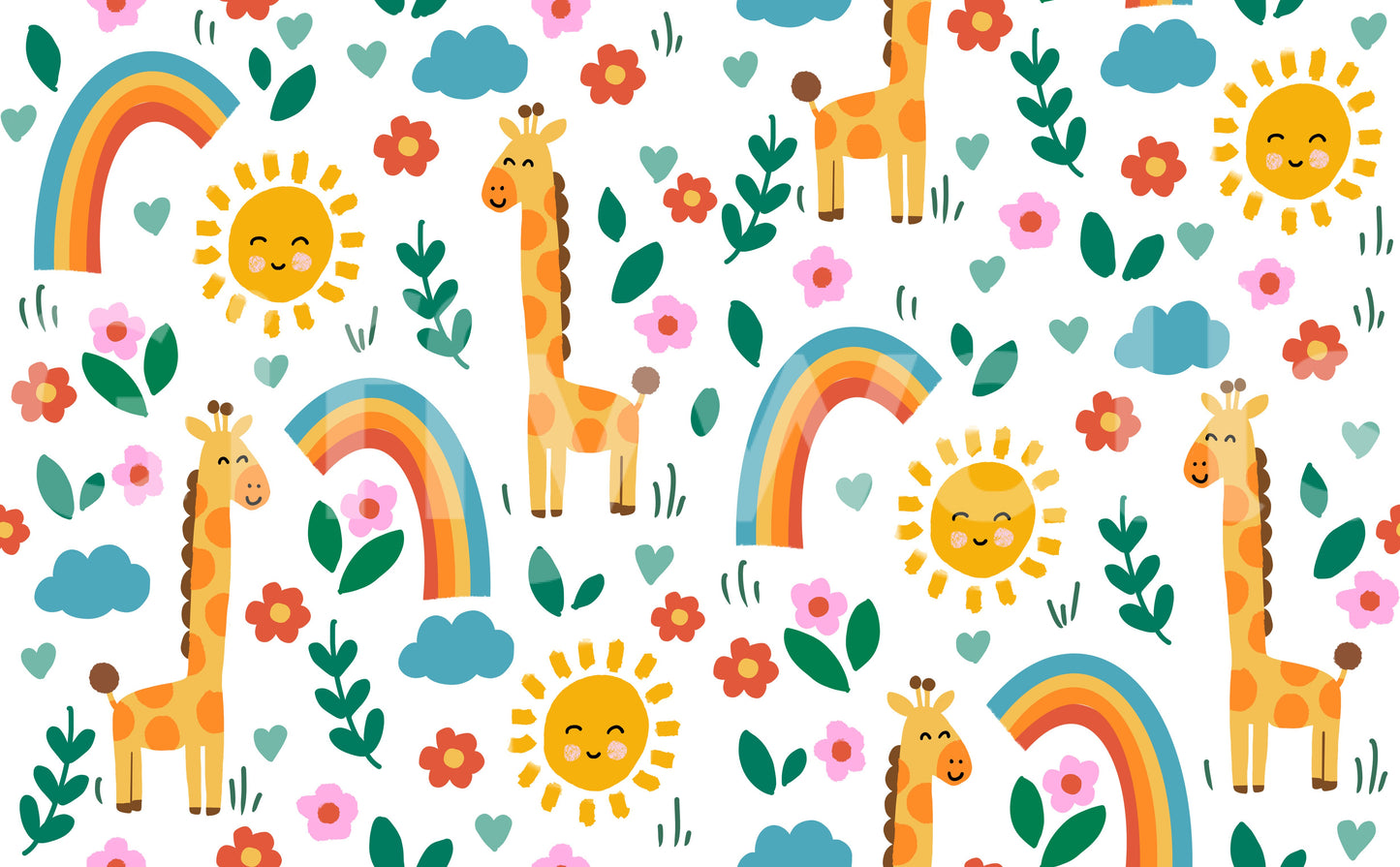 Giraffe Jungle Safari Wallpaper⁠