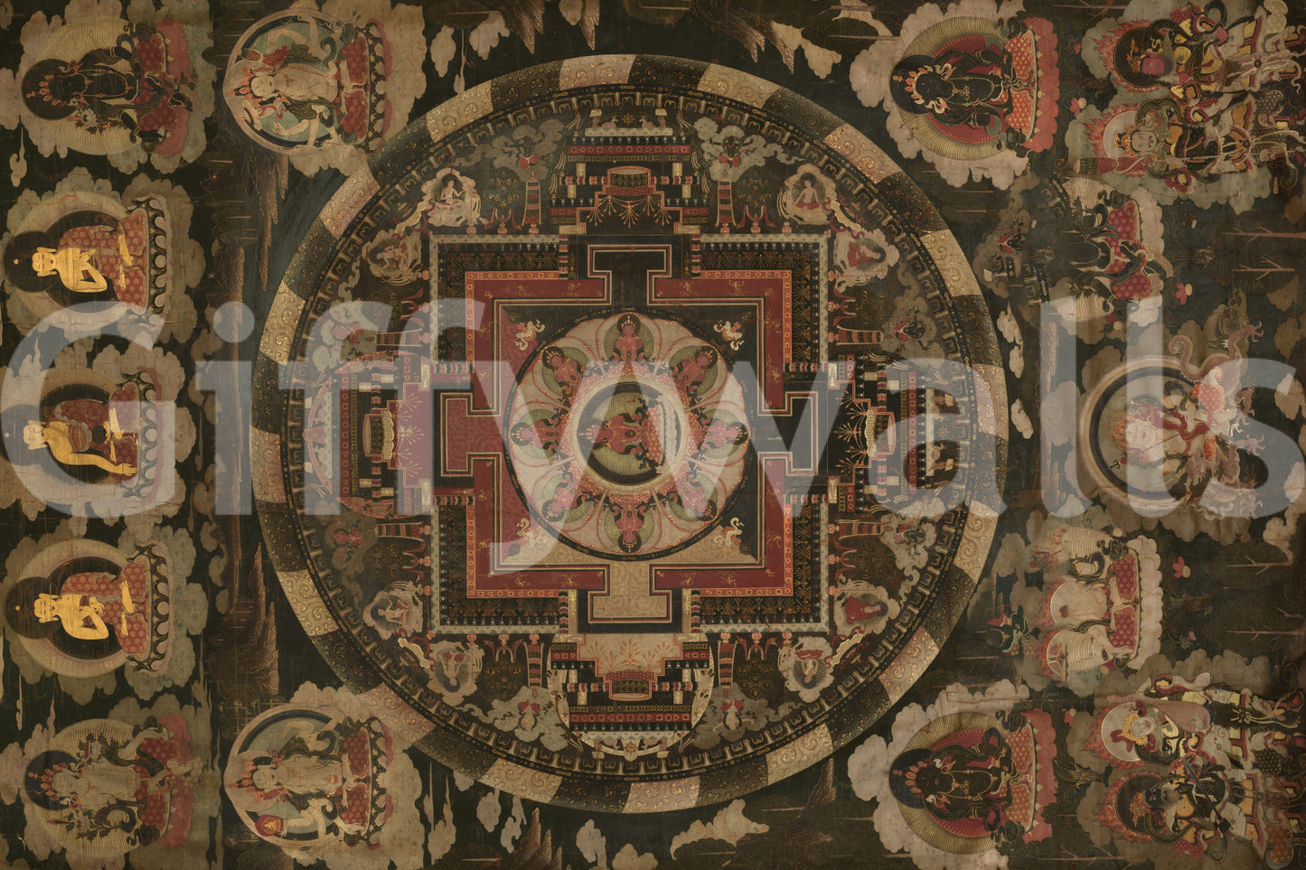 Ancient Cosmic Harmony Wall Mural