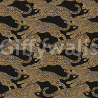 Leopards give the Prowling Leopards Pattern wallpaper steady rhythm
