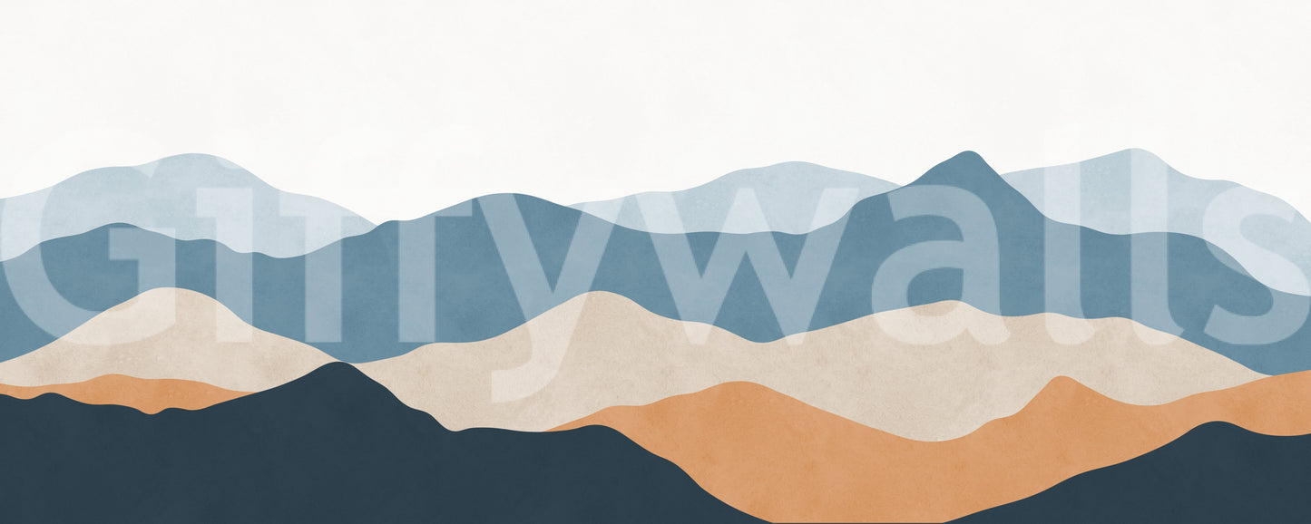 Desert Horizon Layers Wall Mural