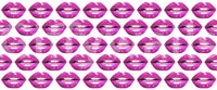 Glossy highlights catch each lip on the Pink Pout Pop wall mural surface