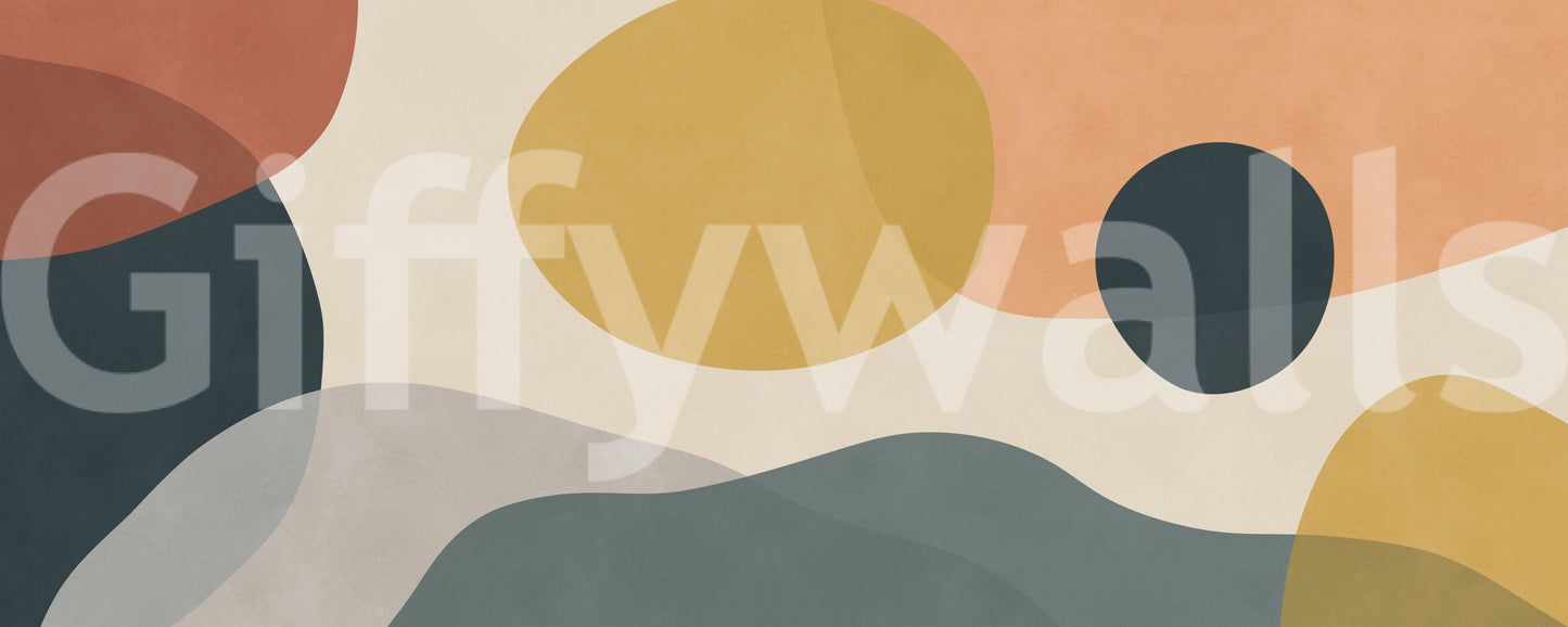 Abstract Earth Forms design with calm overlap and balanced visual depth
