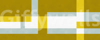 Golden Overlap Wall Mural with clean abstract structure and open white areas