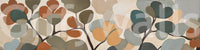 Cluster of pebble leaves in sage and mustard across this Emils Bouquet wall mural