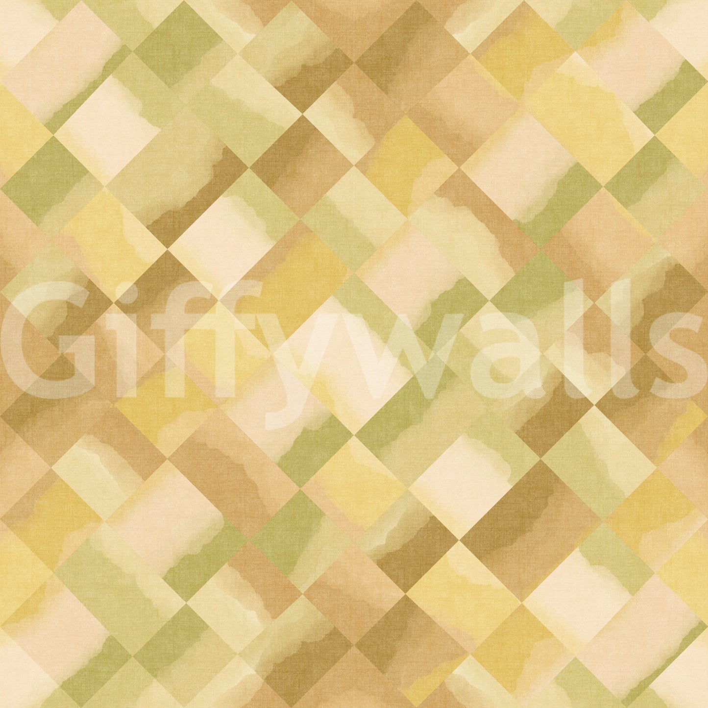 Relax Greenery Painted Checker Wallpaper⁠