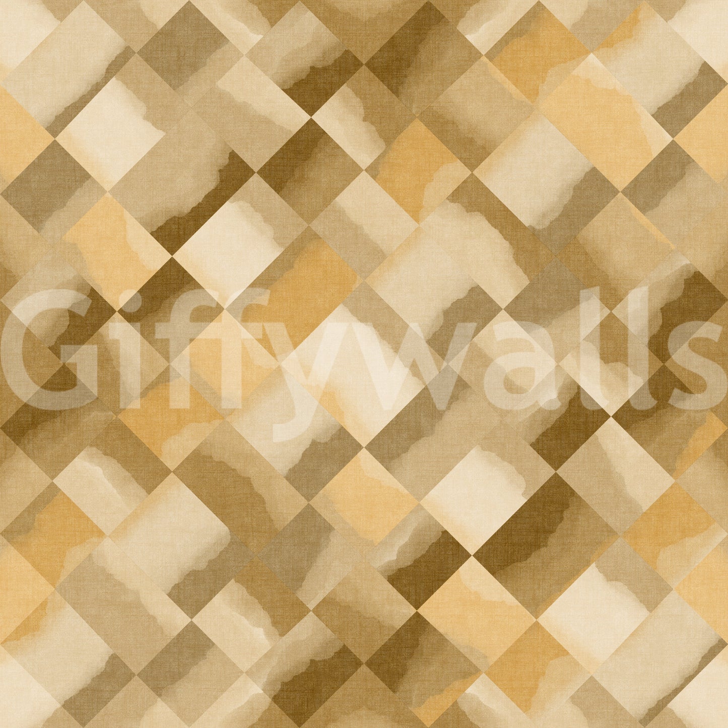 Relax Ocher Painted Checker Wallpaper⁠