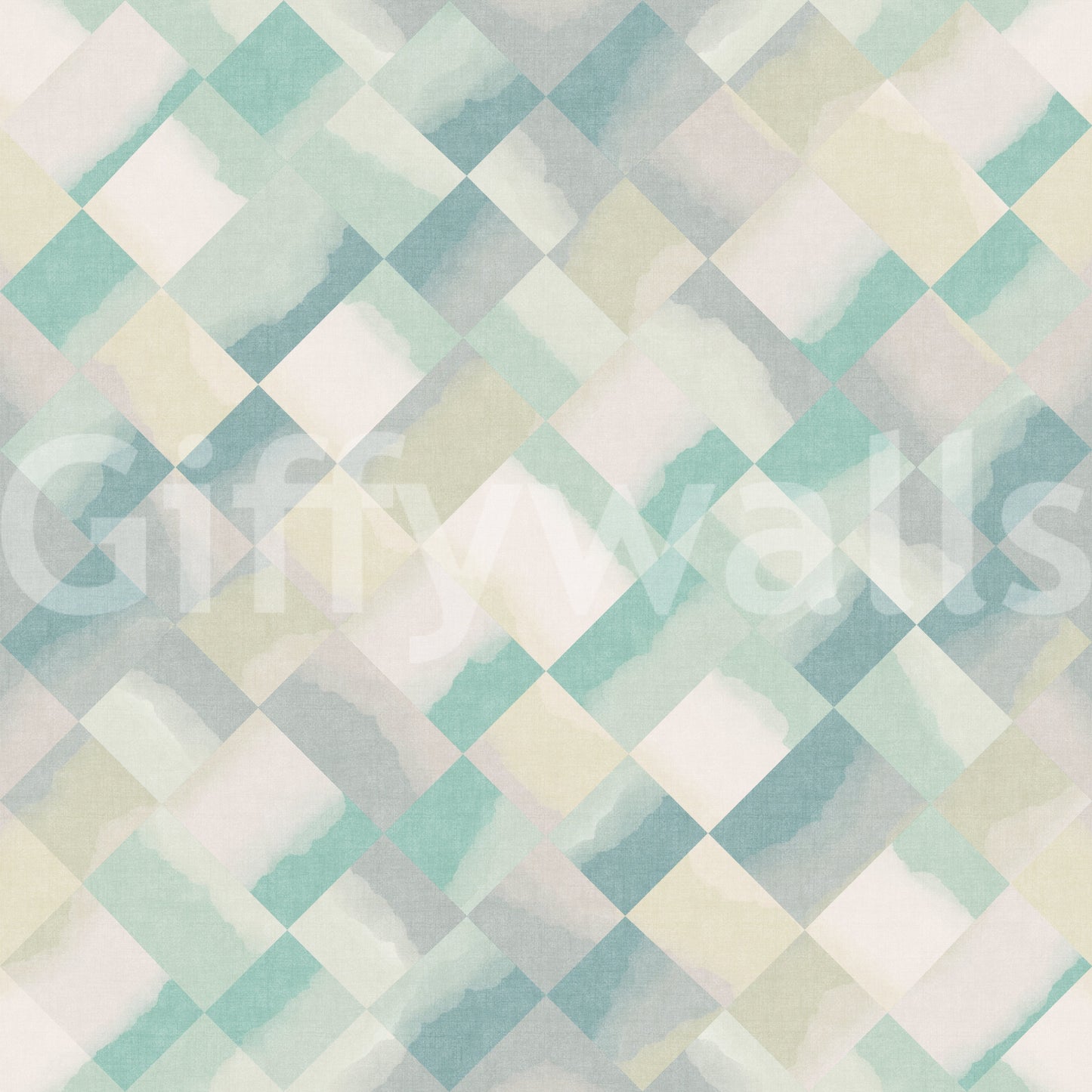 Relax Watery Painted Checker Wallpaper⁠