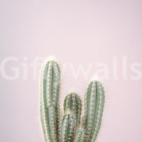 Sandstone landscape wall mural in blush and beige shades