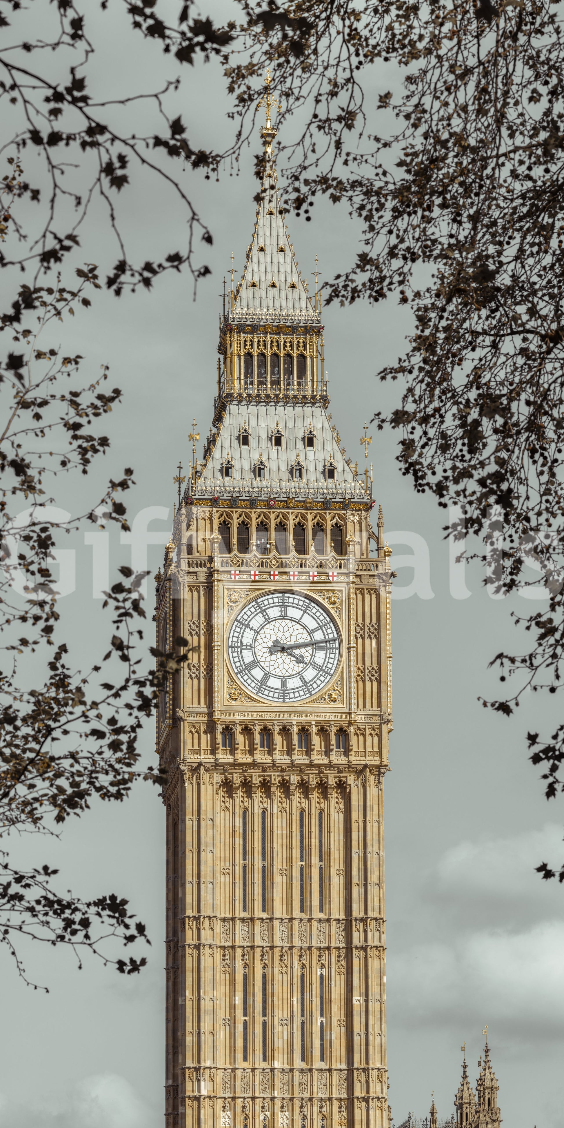 London skyline wall mural with reflections and landmark views