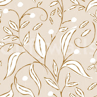 Beige Botanical Vine Wallpaper Scandinavian Neutral Wallpaper⁠