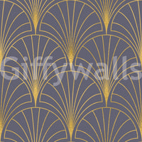 Regal Gatsby Mauve and Gold Wallpaper⁠