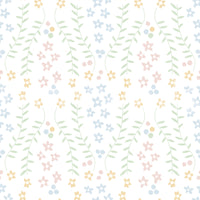 Sweet Scandinavian Floral Vines Wallpaper⁠