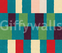 Sunwashed Modern Geometric Jewel Tone Wallpaper⁠