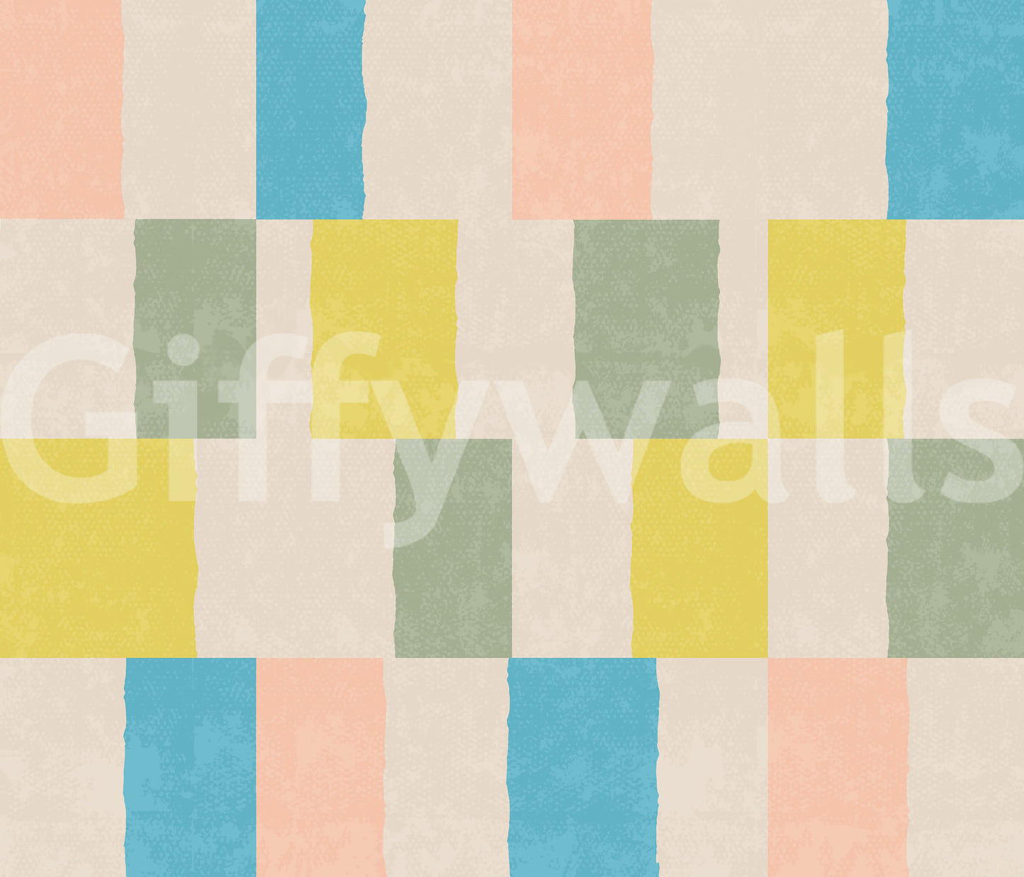 Sunwashed Modern Geometric Coastal Blue Wallpaper⁠