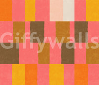 Sunwashed Modern Geometric Sunset Clay Wallpaper⁠