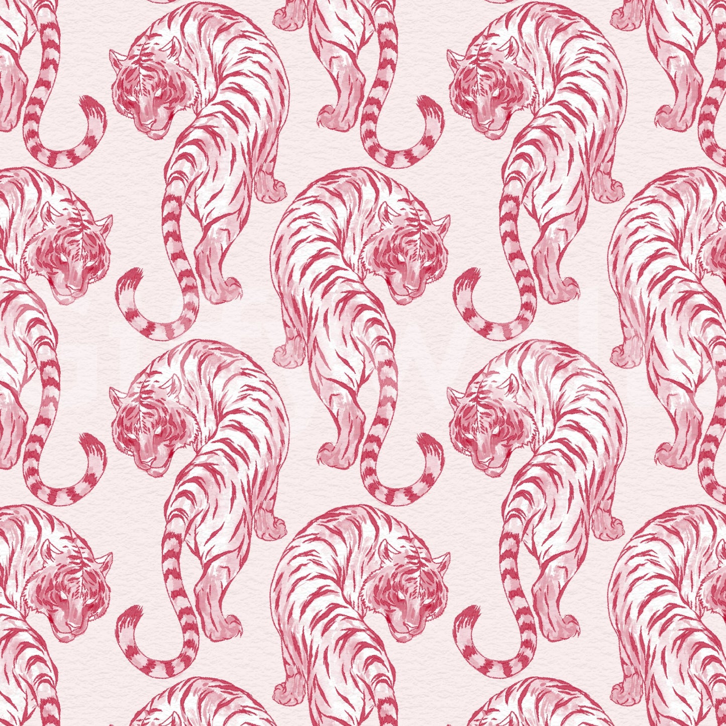 Chic Blush Tiger Motif Wallpaper Wallpaper⁠
