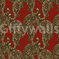 Imperial Crimson Tiger Wall Decor Wallpaper⁠