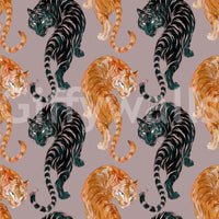 Imperial Tiger Shadow & Gold Wallpaper Wallpaper⁠