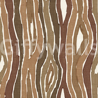 Organic Wavy Woodgrain Vertical Stripes - Earthy Bark Wallpaper⁠