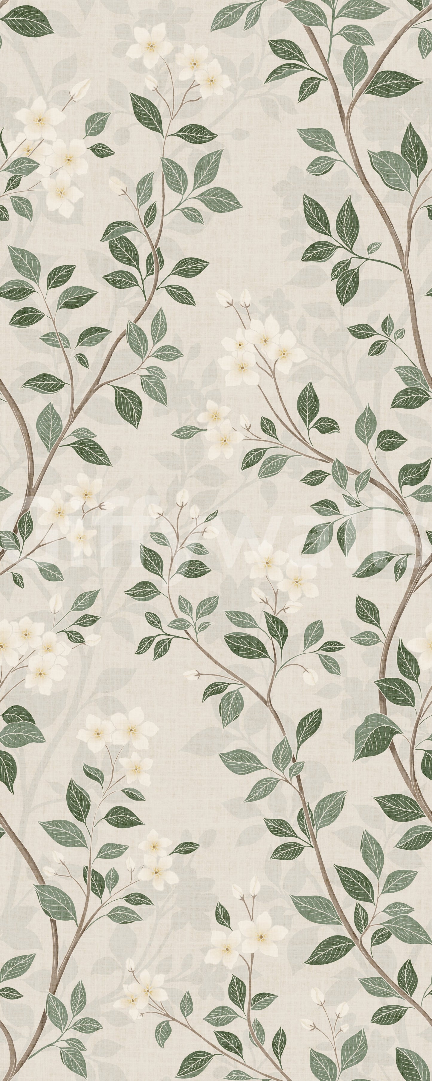 Serene Jasmine Branches Botanical Wallpaper Wallpaper⁠