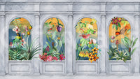 Vintage Tropical Colonnade Mural Wall Mural